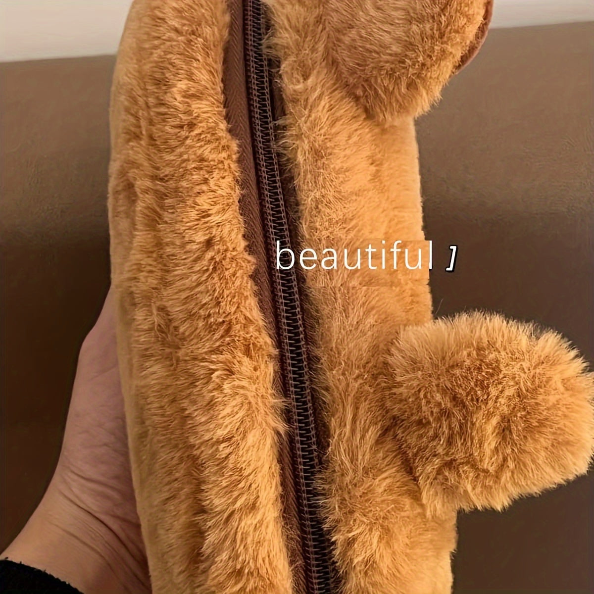 1pc Large Capybara Plush Pencil Case - Soft, Cuddly, and Spacious Stationery and Makeup Storage Bag - Portable, Cute, and Adorable Eid Al-Adha Mubarak Gift Idea