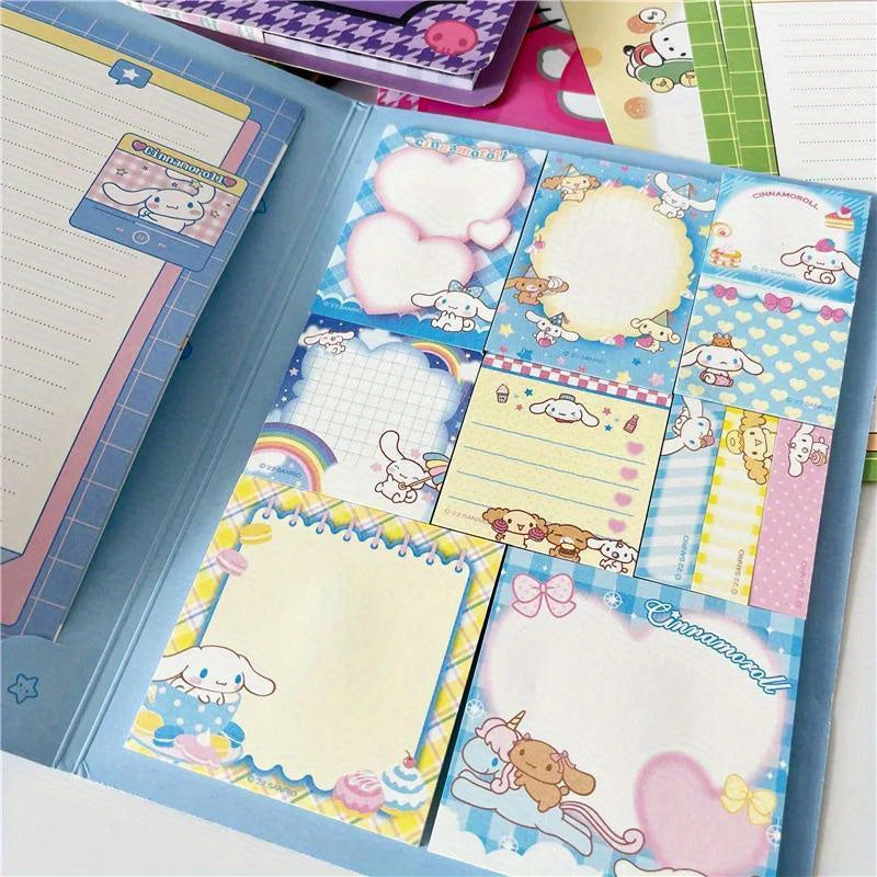 Cute Note Book: Kawaii Sanrio Hello Kitty Convenience Book with Mymelody Kuromi Cinnamoroll Paste Notepad Office Stationery