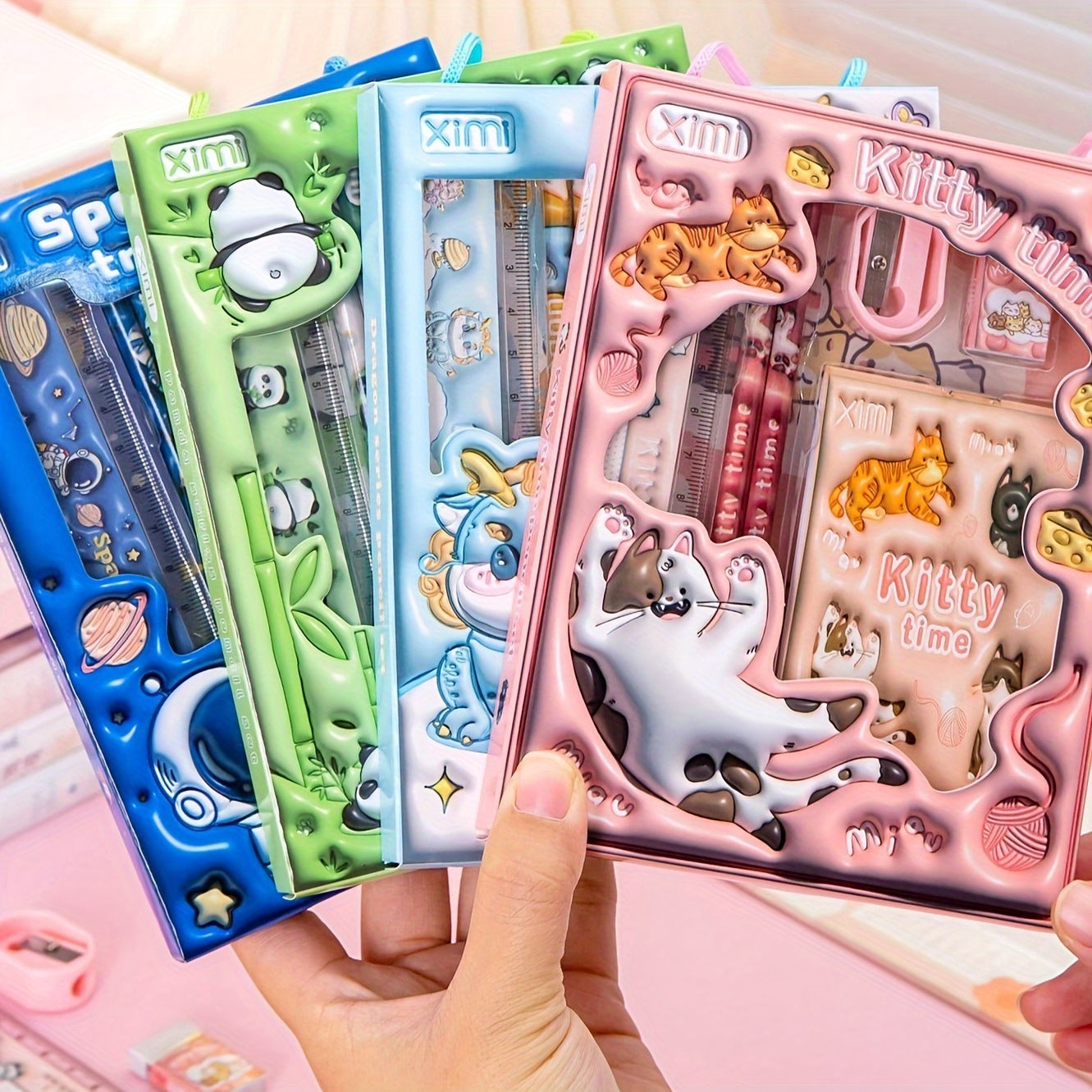 6pcs/Set, Stationery Set, 3D Gift Pencil Set For The Start Of School Season - Gift For The Back To School Season