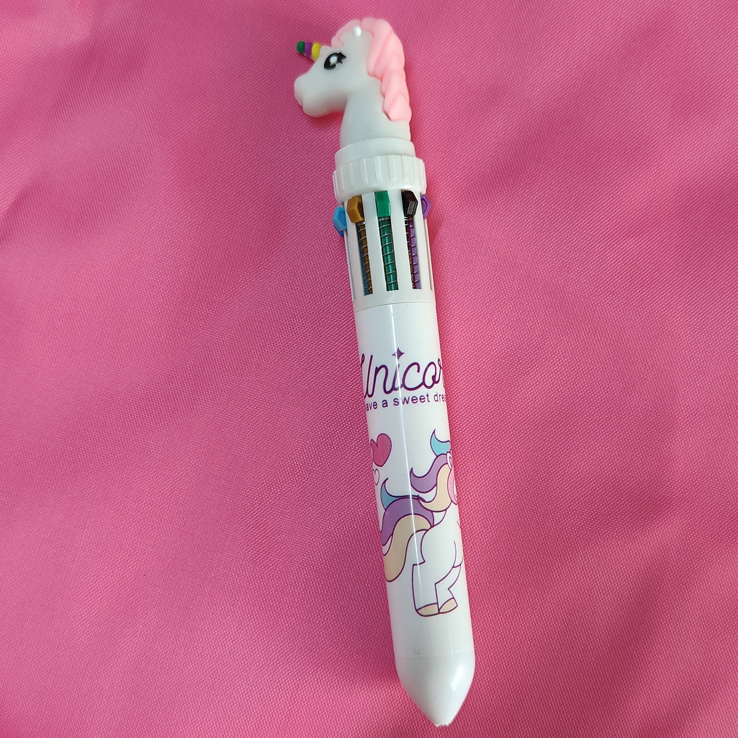 1pcs 10 Color Ballpoint Pen Kawaii Stationery Cute Pens Novelty Cute Kawaii Pen Student Writing Gel Pens Learning Office Supplies, As Halloween, Chrismas Gift