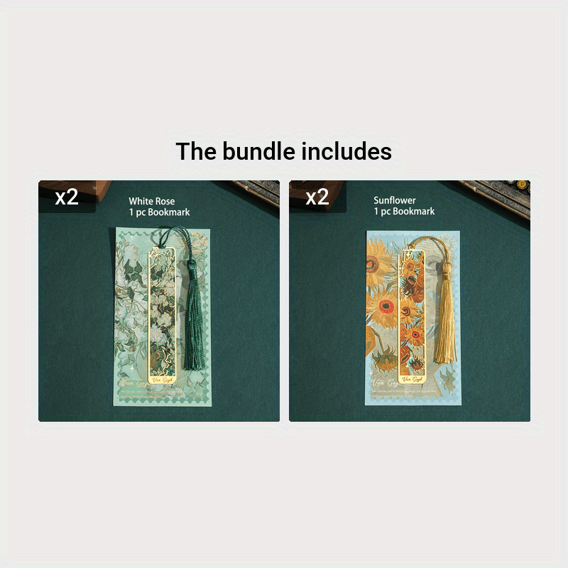 1pc Retro Floral Painting Metal Bookmark Hollow Bronzing Bookmark With Tassel Stationery Gifts For Book Club Reader Birthday Festival Writers Book Lovers Friends Teachers Students