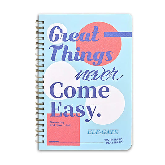 Flirty Glitter-Lined Spiral Notebook with Thermal Binding Size B5 PU Leather Cover Material for School Use Address Book/Agenda