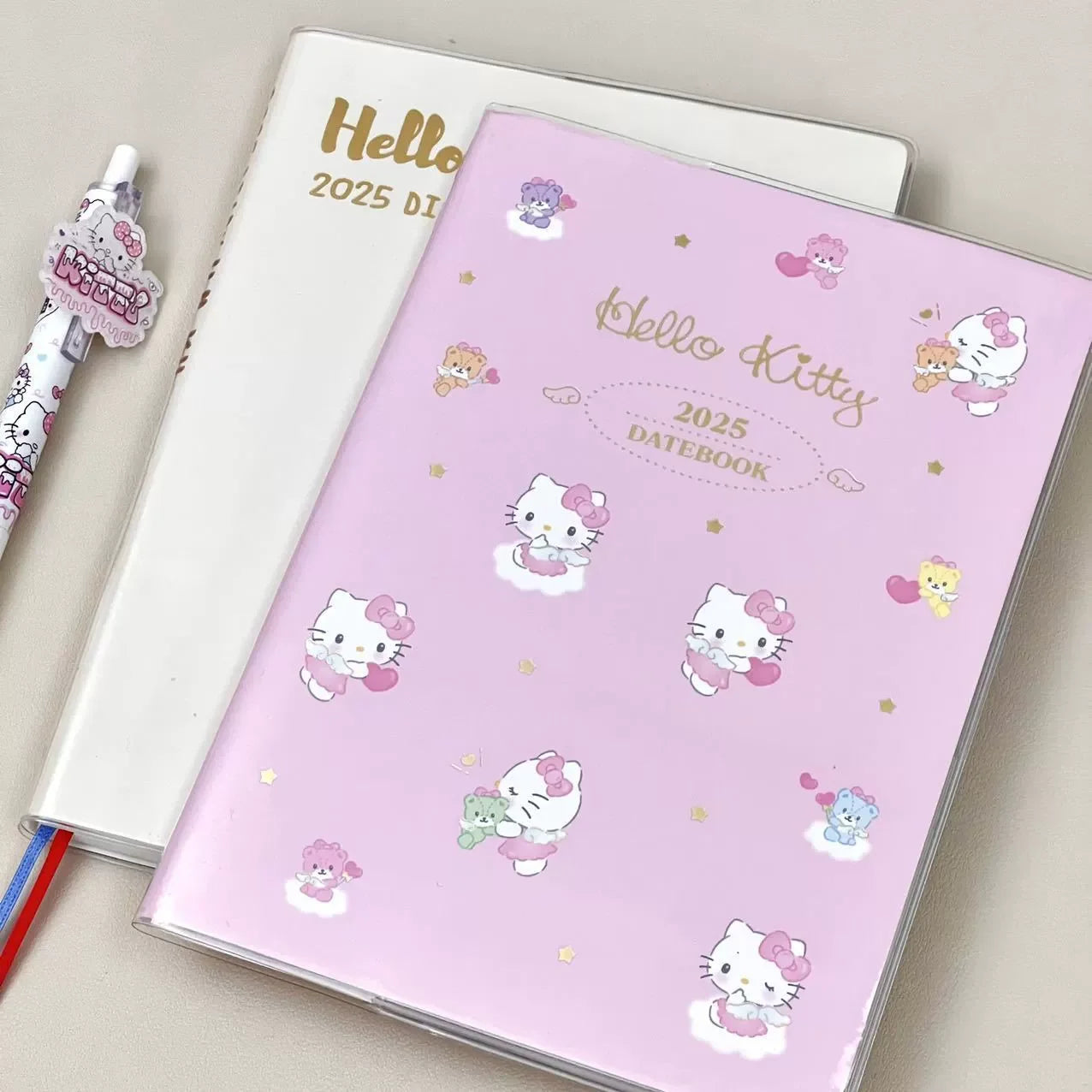 A5 Kawaii pink Cat Calendar Book Weekly Planner Book Work Record Schedule Students Award with Gift Notebook