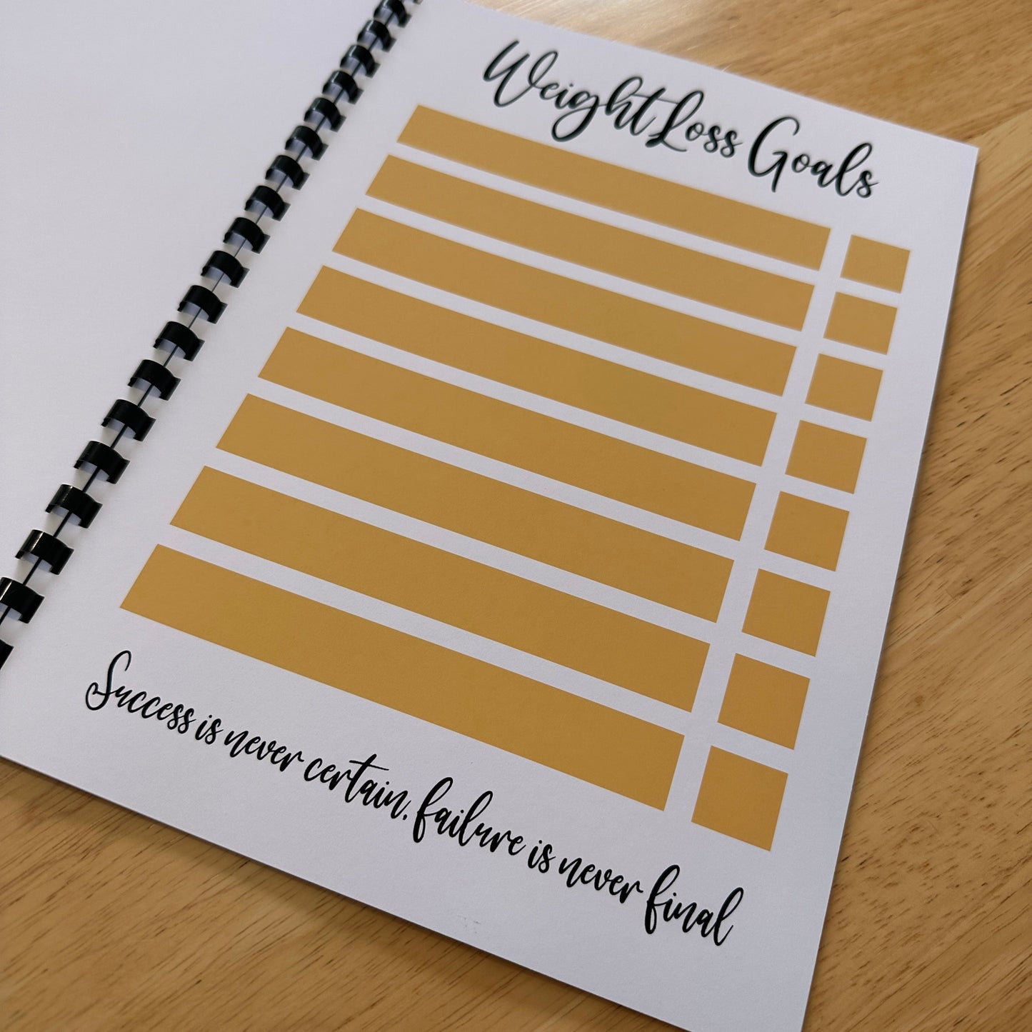 Binded Cute Sunflower Weight Loss & Diet Tracker Journal A4 Diary - Up To 1 Year Measurements Goals Weigh Ins + Lots MORE!-3
