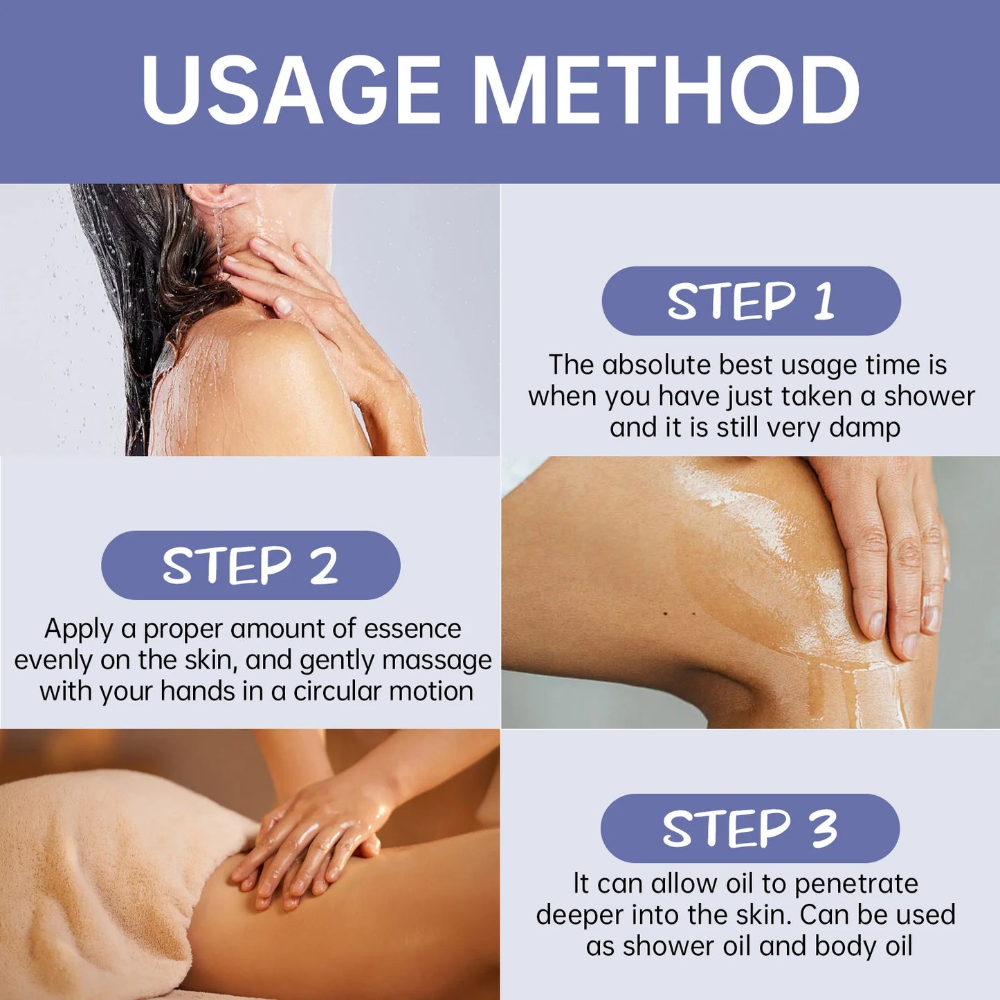 120/30ML Body Massage Oil Petal Fragrance Moisturizing Body Care Essentiall Oil Long Lasting Moisturizing Pheromone Body Oil