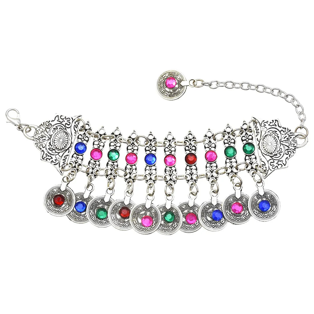 Bohemia Vintage Hippie Boho Bracelet Bells Tassel Statement Pulseiras Femininas Women Turkish Gypsy Tribal Jewelry