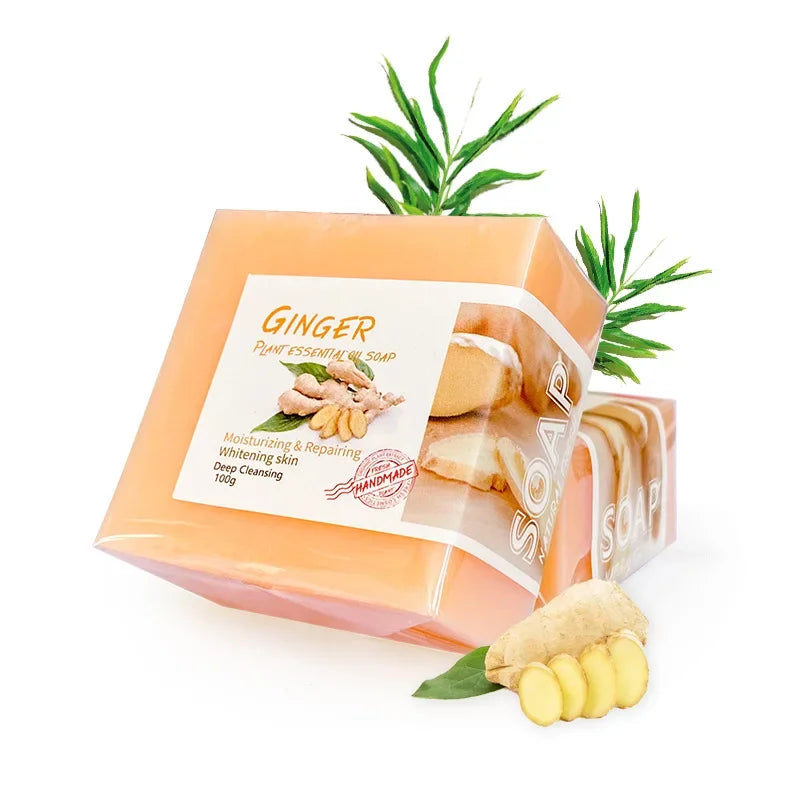 Handmade Natural Goat Milk Silk Wormwood Soap with Aloe Ginseng Ginger Papaya Strawberry Lemon - Facial & Bath Natural Soap