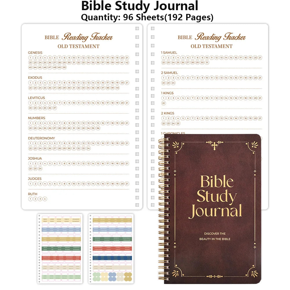 192 Pages Bible Study Journal Notebook Devotional Prayer Journal with S.O.A.P Study Method Church Notes Inspirational Gift