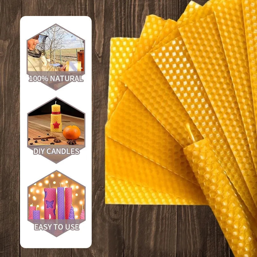 Bees Wax Candle Taper Candles 10pcs-Handmade Honeycomb-Cotton Wick–Luxury Premium Beeswax Decorative Candles Taper Hot products