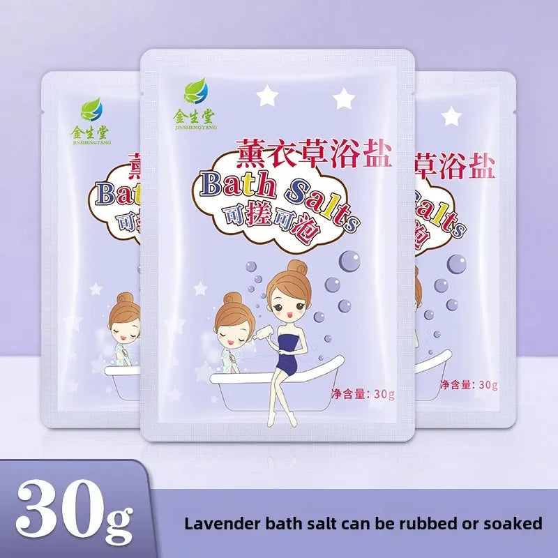 5pcs Milk Bath Salt Sachets - Rose, Lavender & Jasmine Infused Soaking Salts for Relaxing Baths and Foot Soaks