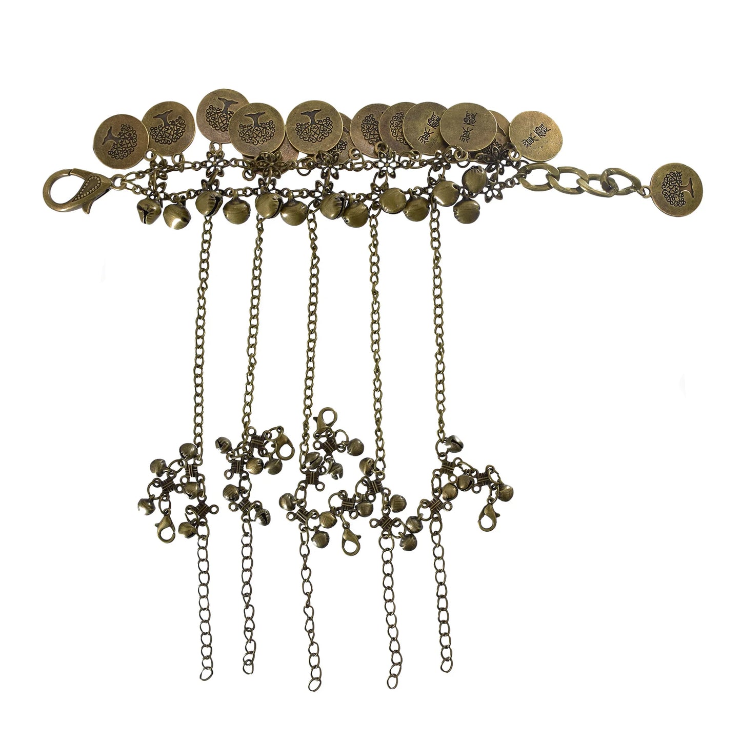 Bohemia Vintage Hippie Boho Bracelet Bells Tassel Statement Pulseiras Femininas Women Turkish Gypsy Tribal Jewelry