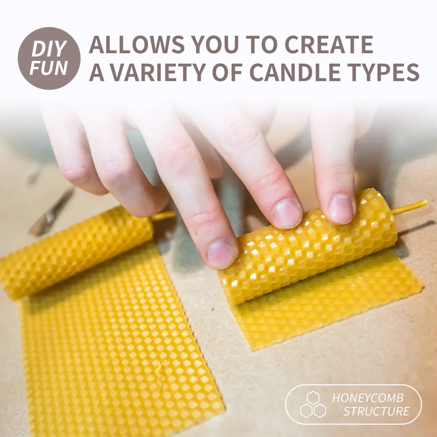 Bees Wax Candle Taper Candles 10pcs-Handmade Honeycomb-Cotton Wick–Luxury Premium Beeswax Decorative Candles Taper Hot products