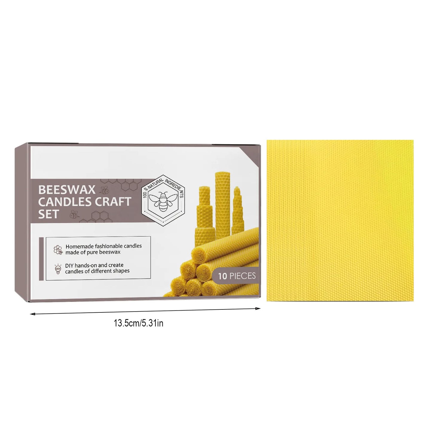 Bees Wax Candle Taper Candles 10pcs-Handmade Honeycomb-Cotton Wick–Luxury Premium Beeswax Decorative Candles Taper Hot products