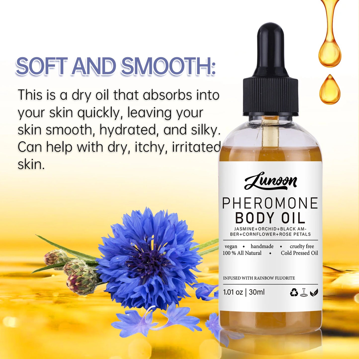 120/30ML Body Massage Oil Petal Fragrance Moisturizing Body Care Essentiall Oil Long Lasting Moisturizing Pheromone Body Oil