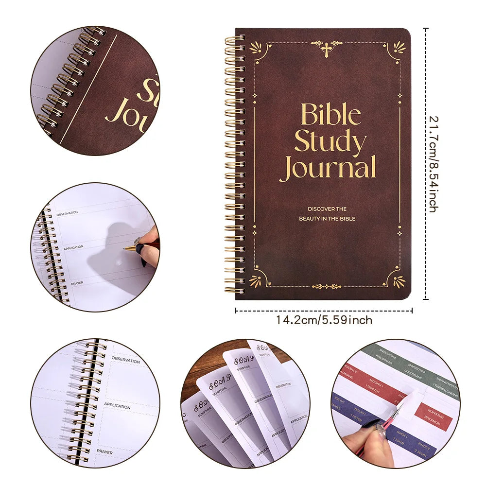 192 Pages Bible Study Journal Notebook Devotional Prayer Journal with S.O.A.P Study Method Church Notes Inspirational Gift