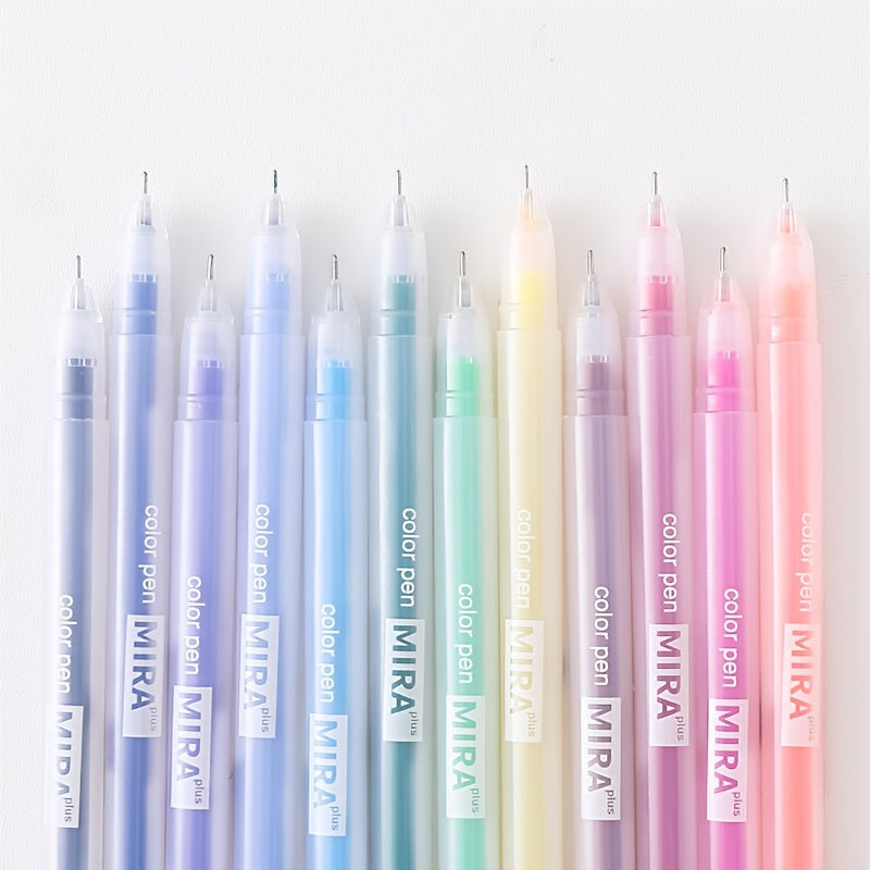 12colors Notepad Color Gel Pens, Ball Point Pens Fine Point 0.5mm For Office School