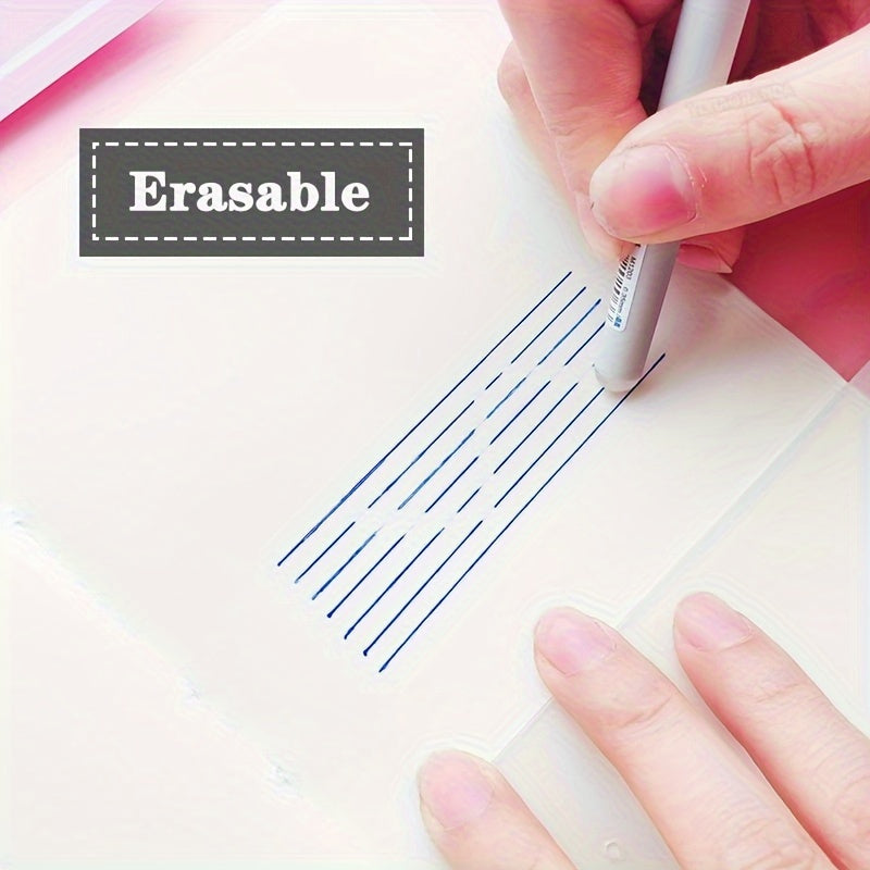 30/4pcs Erasable Gel Pen 0.5 Refill Set Cartoon Animals Cute Cat Erasable Pen Refill Rod Washable Handle Pen School Stationery Needle Tip For Writing Notebooks Girls Cute Gel Pens Office Accessories