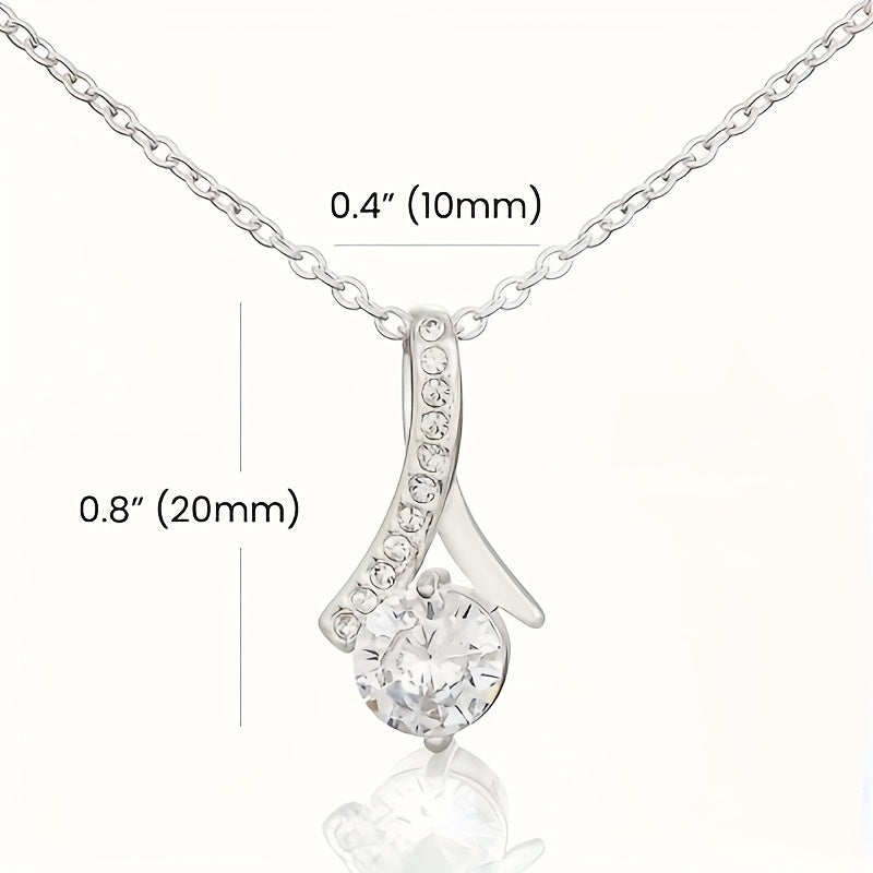 Elegant Drop Pendant Necklace - Trendy Creative Jewelry for Women, Decorative Accessories with Gift Box and Card, Perfect Holiday Gift for Sister or Friend