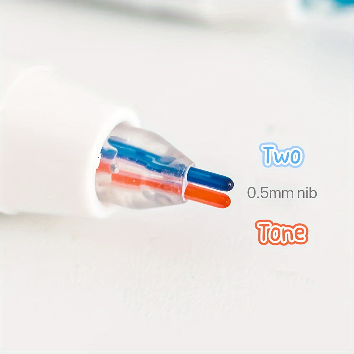 6pcs Dual-Tip Colorful Marker Pens - Vibrant Double-Line Stereo Effect, Single Head, 2.1 Line Spen Series by ONESEPEN, Perfect for Art, Office & School Projects