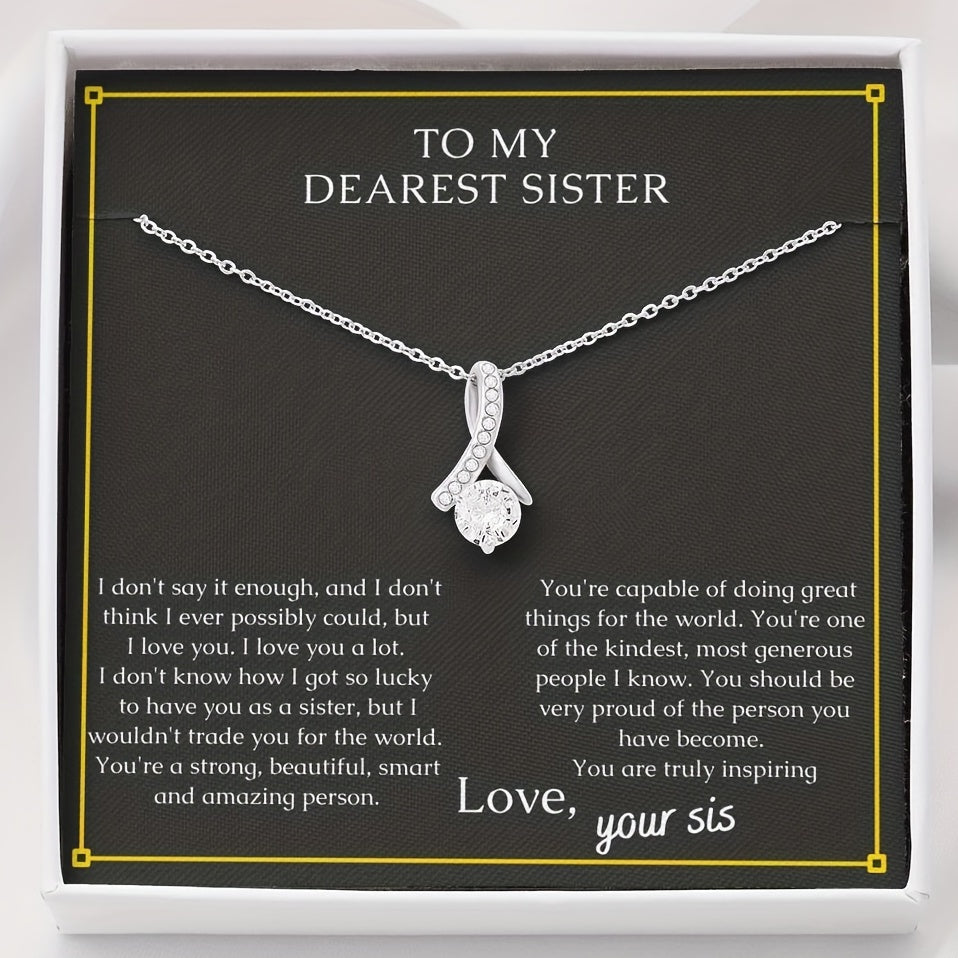Elegant Drop Pendant Necklace - Trendy Creative Jewelry for Women, Decorative Accessories with Gift Box and Card, Perfect Holiday Gift for Sister or Friend