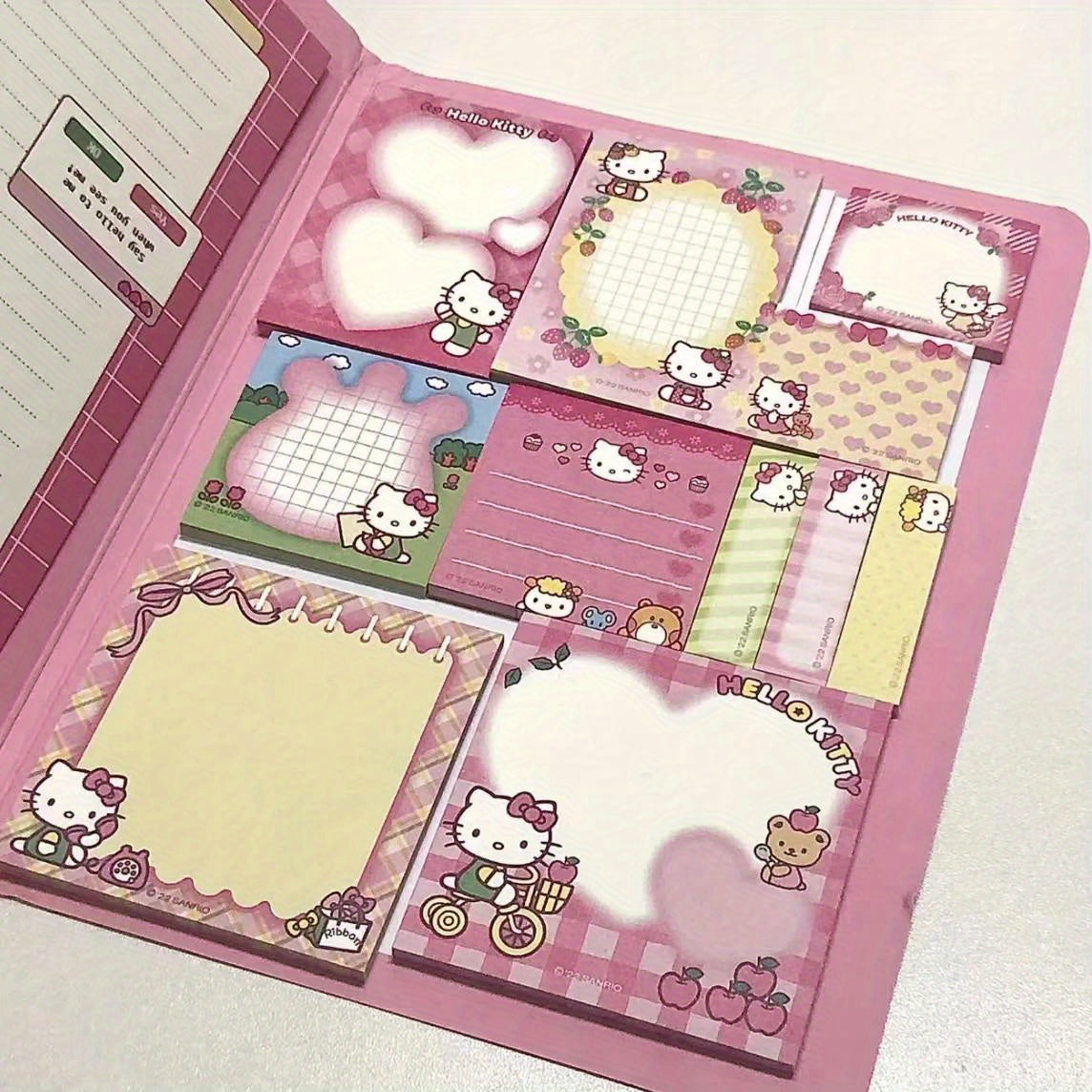 Cute Note Book: Kawaii Sanrio Hello Kitty Convenience Book with Mymelody Kuromi Cinnamoroll Paste Notepad Office Stationery