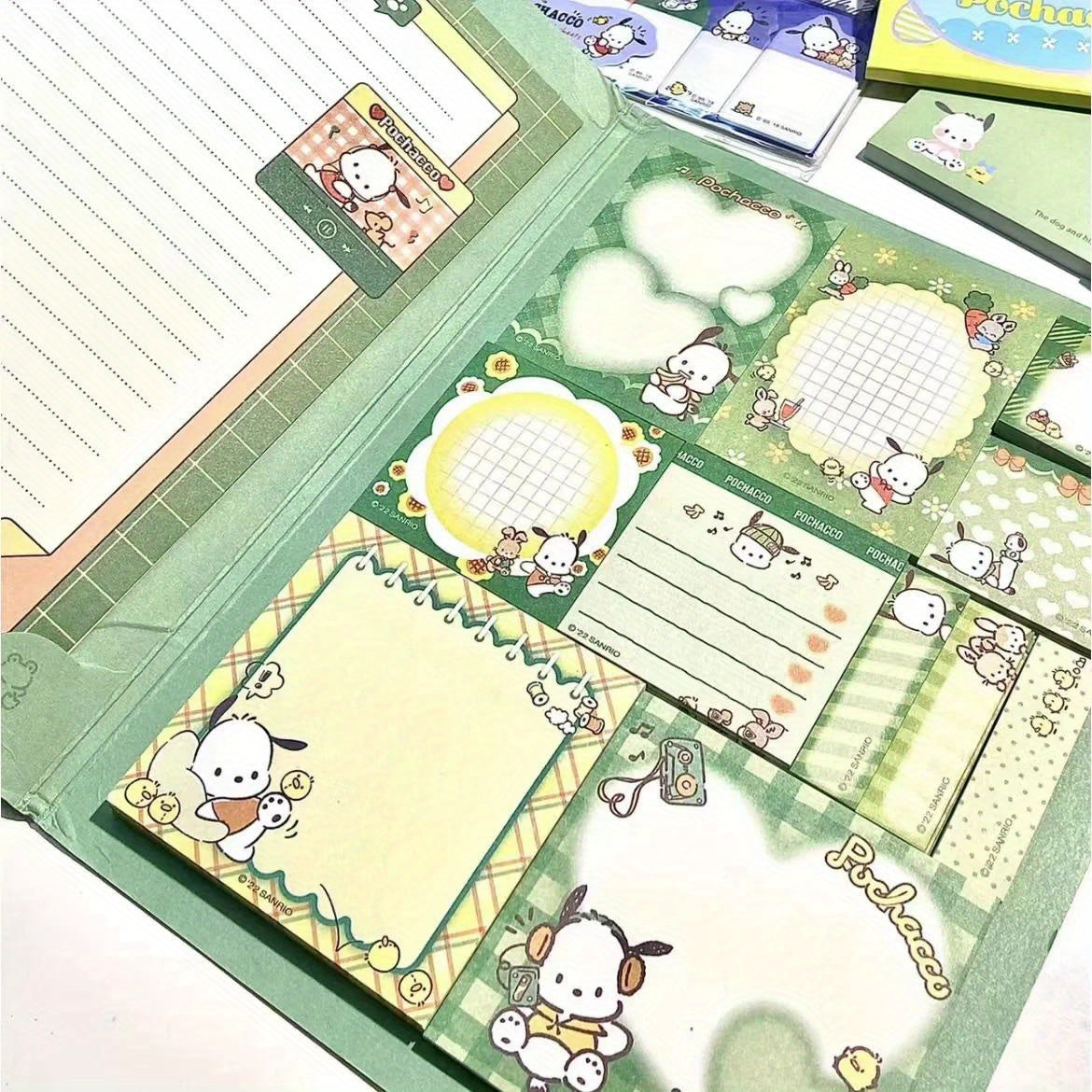 Cute Note Book: Kawaii Sanrio Hello Kitty Convenience Book with Mymelody Kuromi Cinnamoroll Paste Notepad Office Stationery