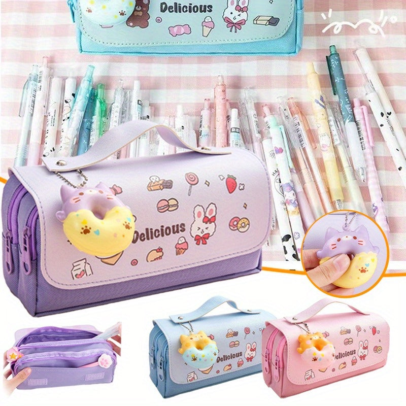 Large Stationery Storage Pen Bag Boys Girls Pencil Case Pencil Pouch Pencil Organizer