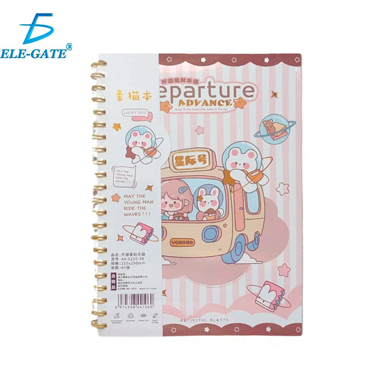 A4 Sketchbook with Thick Spiral Bound Sheet for Pencil Painting Custom Logo Printing for Gift or Promotion