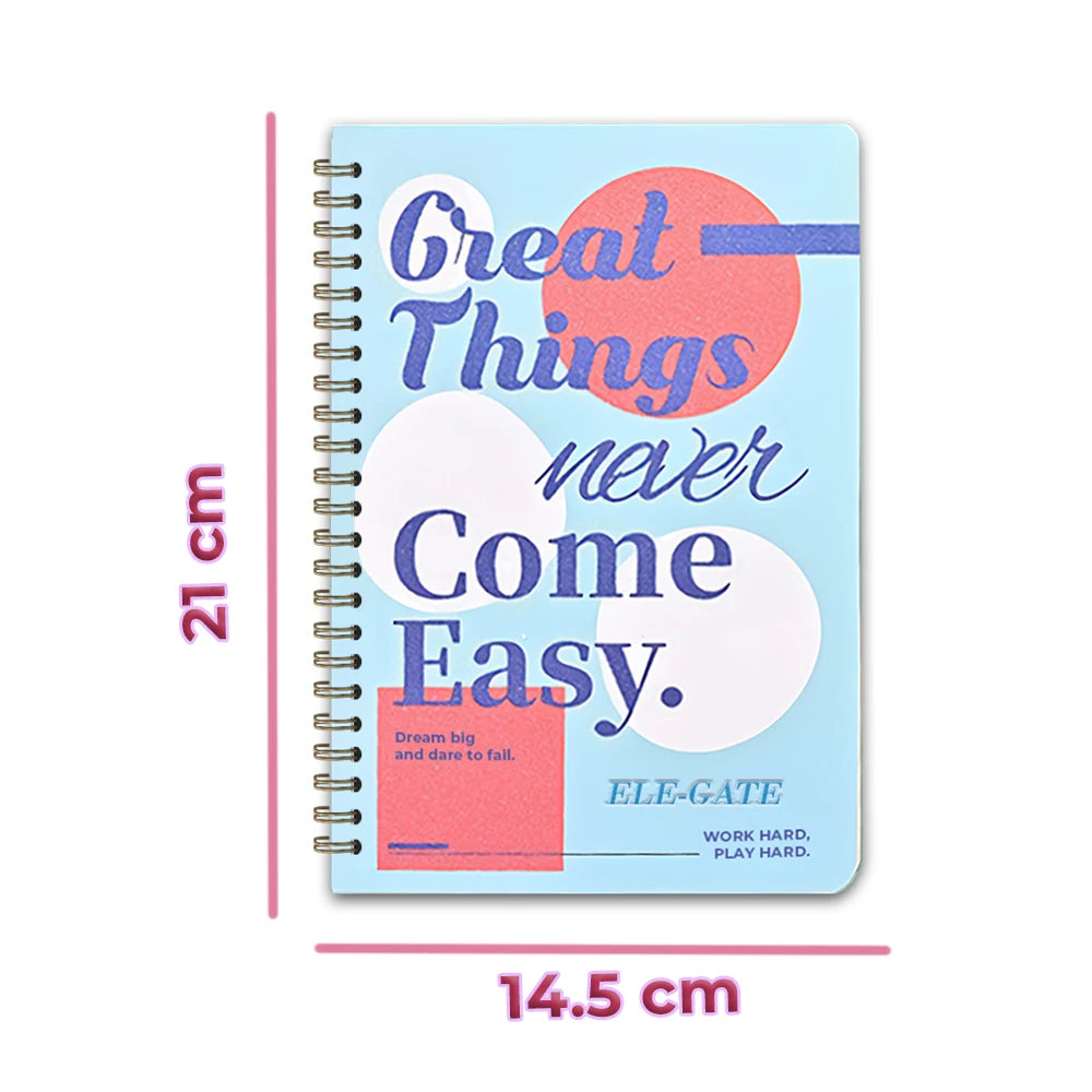 Flirty Glitter-Lined Spiral Notebook with Thermal Binding Size B5 PU Leather Cover Material for School Use Address Book/Agenda