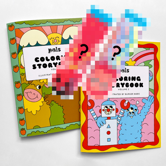 MYSTERY SOCKS + COLORING BOOKS BUNDLE