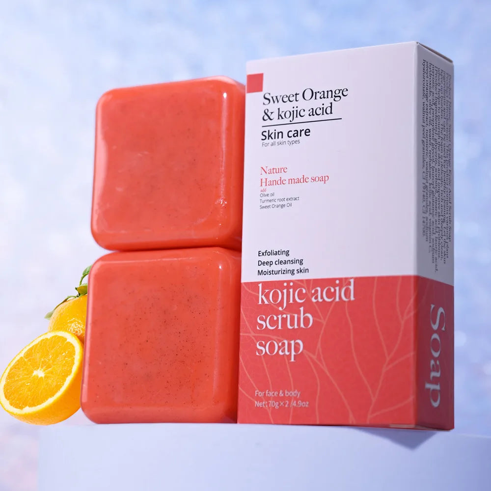 Handmade Soap 2 bars, Handmade Soap for Face and Bath, Turmeric Soap, Scrubber Soap for Deep Cleansing, Exfoliation, Body Moistu